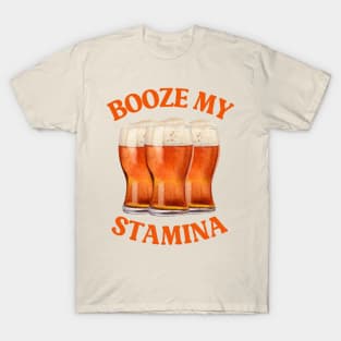 BOOZE MY STAMINA: CRAIC FUEL FOR LEGENDS, FUNNY IRISH BEER T-Shirt